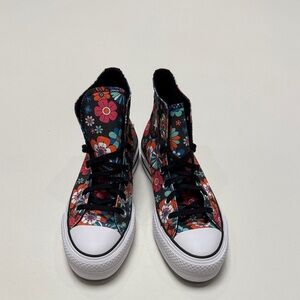 Converse All Star Floral Canvas High-Top Sneakers size6